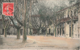 84 Sorgues Place De La République CPA Cachet 1909 - Sorgues