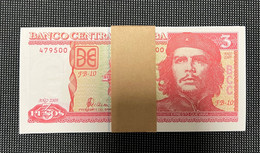 Cuba $3 Pesos 2005 . Lote De 100 Billetes Serie Consecutiva . - Autres - Amérique