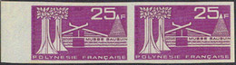 FRENCH POLYNESIA(1965) Gauguin Museum. Trial Color Proof Pair. Scott No C34, Yvert No PA11. - Imperforates, Proofs & Errors