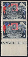 SAN MARINO(1947) US Stamps. Flag. Margin Pair Imperforate Horizontally. Scott No 267, Yvert No 309. - Varietà & Curiosità