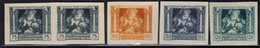 CZECHOSLOVAKIA(1919) Mother And Child. Set Of 5 Imperforate Proofs Printed On White Paper. Scott Nos B127-9. - Probe- Und Nachdrucke
