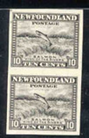 NEWFOUNDLAND(1932) Salmon. Imperforate Proof Pair On Thick Paper, Ungummed As Always. Scott No 193 - Other & Unclassified