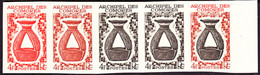 COMOROS(1963) Censer. Trial Color Proofs In Strip Of 5. Scott No 58, Yvert No 30. - Other & Unclassified