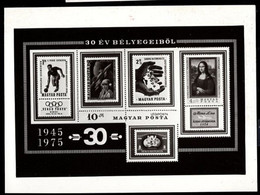HUNGARY(1975) 30 Years Of Stamps. Photographic Proof Of Souvenir Sheet. Scott No C363. - Proeven & Herdrukken