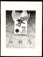 HUNGARY(1983) World Communications Year. Photographic Proof Of Souvenir Sheet. Scott No 2812. - Proeven & Herdrukken