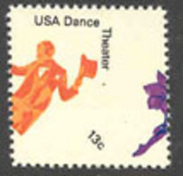 U.S.A.(1978) Performer In Top Hat And Cane. Misperforation Error. Scott No 1750, Yvert No 1196. - Abarten & Kuriositäten