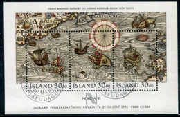 ICELAND 1989 Stamp Day: NORDIA '91 Block  Used.  Michel Block 10 - Blocks & Kleinbögen