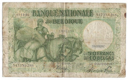 MM716 - BELGIË - BELGIUM - 50 FRANCS Of 10 BELGAS 1944 - Andere & Zonder Classificatie