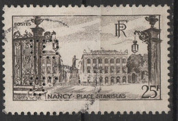 Timbre N°778, Place Stanislas Nancy Perforé BP - Used Stamps