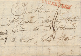 MP " 94 BRUXELLES " AN 9 1801 Sur Lettre Post-Dû > ST CHAMOND LOIRE France - Taxe " 8 " Départements Conquis - 1794-1814 (Période Française)