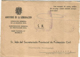 CC CON FRANQUICIA MINISTERIO DE LA GOBERNACION GUARDIA CIVIL - Franchigia Postale