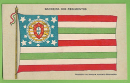 Monarquia Portuguesa - República  Ilustrador Joaquim Augusto Fernandes De Bandeira Dos Regimentos - Flag - Portugal - Histoire