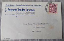 * Wetteren (Oost Vlaanderen) * (dr Verbaere) J. Everaert - Vanden Branden, Statiestraat 1, Speelgoed, Schoolbehoeften - Wetteren
