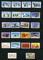 Lot De 22 Timbres Différents Autoadhésifs - VŒUX - Oblitérés