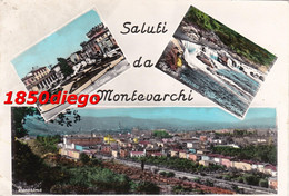 SALUTI DA MONTEVARCHI - MULTIVEDUTE F/GRANDE VIAGGIATA 1964 ANIMAZIONE - Arezzo