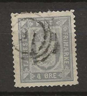 1875 USED Danmark Dienst Mi 5bA Ulramarine, Inverted Watermark - Oficiales