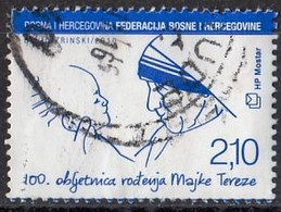 BOSNIA AND HERZEGOVINA Croatian Post Mostar 295,used,mother Teresa - Mère Teresa