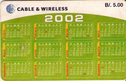 PANAMA. PAN-C&W-67. (CHIP ROJO). Calendar 2002 - Green 5 B/. 2002. (041) - Panama