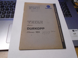 TEILE DER DÜRKOPP KLASSE 251U. 252  (TEXTE EN ALLEMAND) - 1900 – 1949