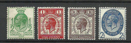 ENGLAND Great Britain 1929 Michel 170 - 173 * - Neufs