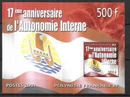 POLYNESIE FRANCAISE   2001   Cat YT BLOC N°  26     N** MNH - Blocks & Sheetlets