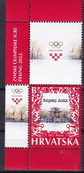 CROATIA,CROATIEN 2022,WINTER OLYMPIC GAMES  BEIJING, CHINA,WIGNETTE,,MNH - Invierno 2022 : Pekín