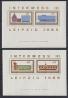 DDR Block 23+24 Briefmarkenausstellung Leipzig 10 + 70, 40 + 25 Pf Postfrisch - Otros & Sin Clasificación