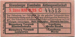 Deutschland - Strausberg - Strausberger Eisenbahn Aktiengesellschaft - Fahrschein 3. Zone RM 0,25 - Europe