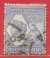 Australie Du Sud N°62B 2,5p Violet-bleu (filigrane SA, Dentelé 15) 1893-95 O - Oblitérés