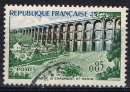 FR VAR 58 - FRANCE N° 1240 Obl. Viaduc De Chaumont Variété Haut Du Viaduc Bleu - Used Stamps