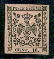 Antichi Stati Italiani - Modena - 1852 - 10 Cent (9) - Punto Grosso Dopo La Cifra - Ottimi Margini - Gomma Originale - M - Other & Unclassified