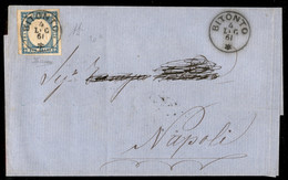 Antichi Stati Italiani - Province Napoletane - Annullamenti - Bitonto - 2 Grana (20a) Su Lettera Per Napoli Del 4.7.1861 - Autres & Non Classés