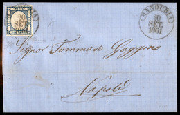 Antichi Stati Italiani - Province Napoletane - Annullamenti - Manduria - 2 Grana (20) Su Lettera Per Napoli Del 20.9.186 - Other & Unclassified