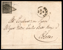 Antichi Stati Italiani - Parma - 10 Cent (2) Isolato Su Busta Da Parma A Colorno Del 8.4.1859 - Ben Marginato Da Ogni La - Autres & Non Classés