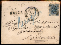 Regno - Vittorio Emanuele II - Monza + Amb.te Milano Chiasso - 20 Cent (26) Annullato A Punto Su Bustina Per Vicenza Del - Andere & Zonder Classificatie