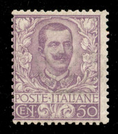 Regno - Vittorio Emanuele III - 1901 - 50 Cent Floreale (76) - Piena Gomma Originale Con Invisibile Traccia Di Linguella - Andere & Zonder Classificatie