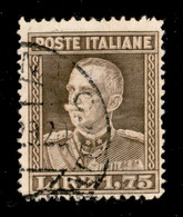 Regno - Vittorio Emanuele III - 1929 - 1,75 Lire (242) Usato - Cert. Chiavarello + Cert. AG - Other & Unclassified