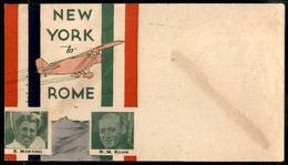 Regno - Vittorio Emanuele III - Posta Aerea - 1934 - S. Martino & M. Kuhn - Busta Predisposta Per Il Volo New York Roma  - Other & Unclassified