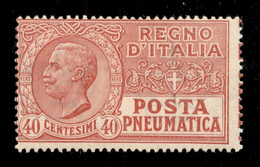 Regno - Vittorio Emanuele III - Posta Pneumatica - 1925 - 40 Cent (9 - Posta Pneumatica) Con Dentellatura Verticale Spos - Other & Unclassified