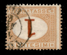 Regno - Vittorio Emanuele III - Segnatasse - 1870 - 1 Cent (3b) Usato - Cifra Capovolta - Cert. AG - Other & Unclassified