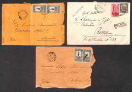 COLONIE - 1920/1938 - Lotto Di 10 Buste Più 1 Cartolina Del Periodo - Notate Alcune Interessanti Affrancature - Merita E - Autres & Non Classés