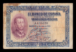 España Spain 25 Pesetas San Francisco Xavier 1926 Pick 71 T.030 BC F - 1-2-5-25 Peseten