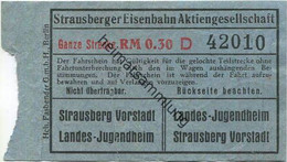 Deutschland - Strausberg - Strausberger Eisenbahn Aktiengesellschaft - Ganze Strecke Fahrschein RM 0.30 - Europe