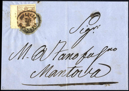 Cover 1854, 30 Cent., Carta A Macchina, Bordo Di Foglio A Sinistra, Su Lettera Da S. Lucia In Venezia (Sass. 21 - ANK 4M - Lombardo-Venetien