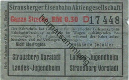 Deutschland - Strausberg - Strausberger Eisenbahn Aktiengesellschaft - Ganze Strecke Fahrschein RM 0.30 - Europa