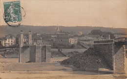 ANDREZIEUX (Loire) - Le Pont Détruit Par L'Inondation D'Octobre 1907 - Carte-Photo, 15/10/07 - Andrézieux-Bouthéon