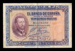 España Spain 25 Pesetas San Francisco Xavier 1926 Pick 71 T.189 MBC VF - 1-2-5-25 Pesetas