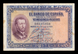 España Spain 25 Pesetas San Francisco Xavier 1926 Pick 71 T.624 MBC VF - 1-2-5-25 Peseten