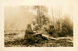 Chasse * Carte Photo * Retour De Chasse De Mr CHAPOLARD , Gibier Biches * Chasseur Hunt Hunting - Jacht