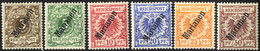 * 1900, Krone Adler Mit Steilem Aufdruck, Satz 6 Werte, Gefalzt, Mi. 1-6 II - Kolonie: Marianen